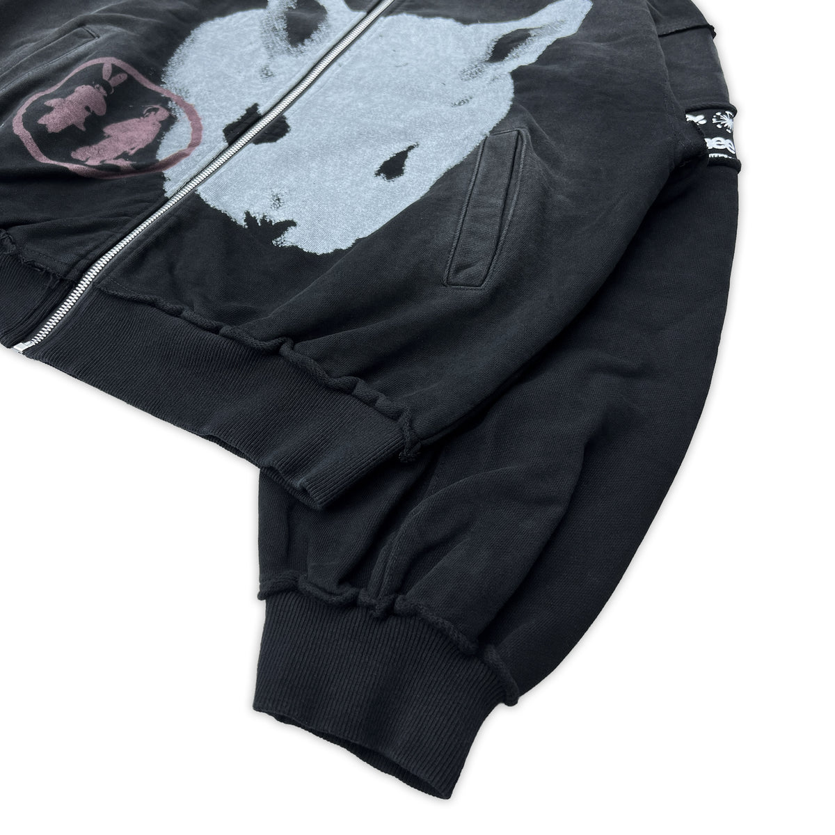 bunny zip up hoodie